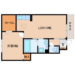 草薙駅 徒歩18分 1階の物件間取画像